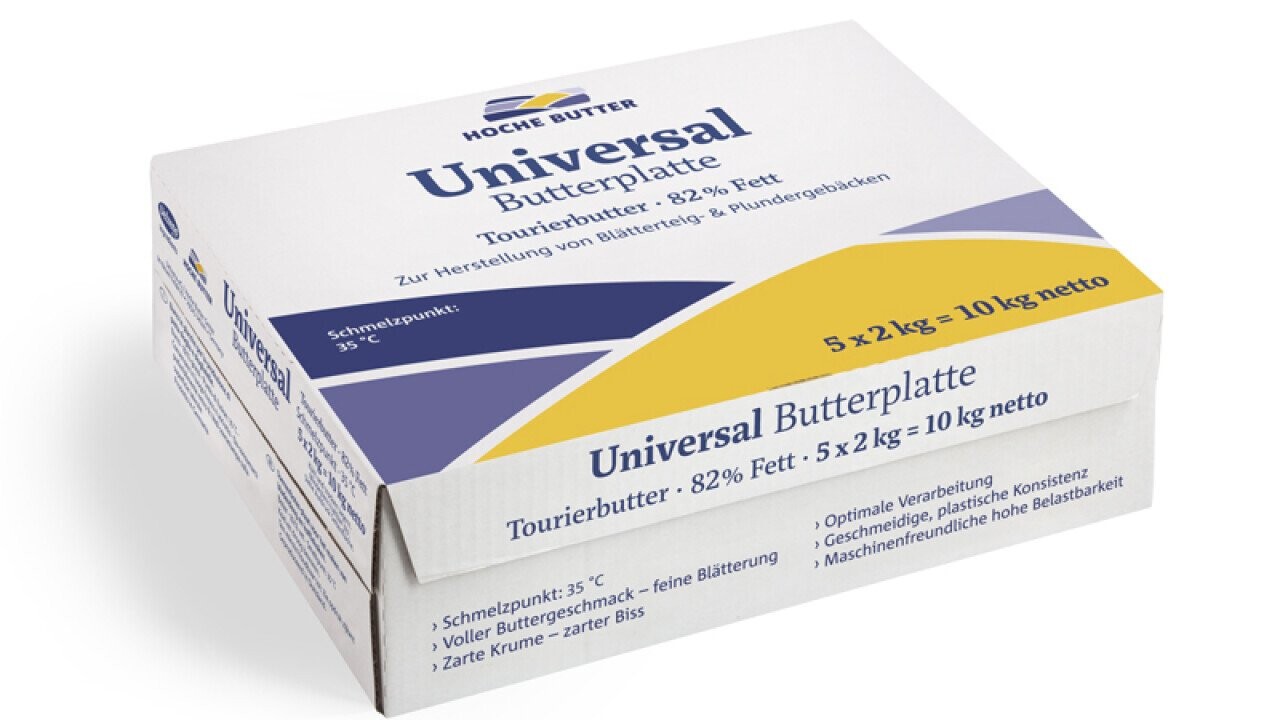 New "Universal" butter sheet with a melting point of 35 °C.