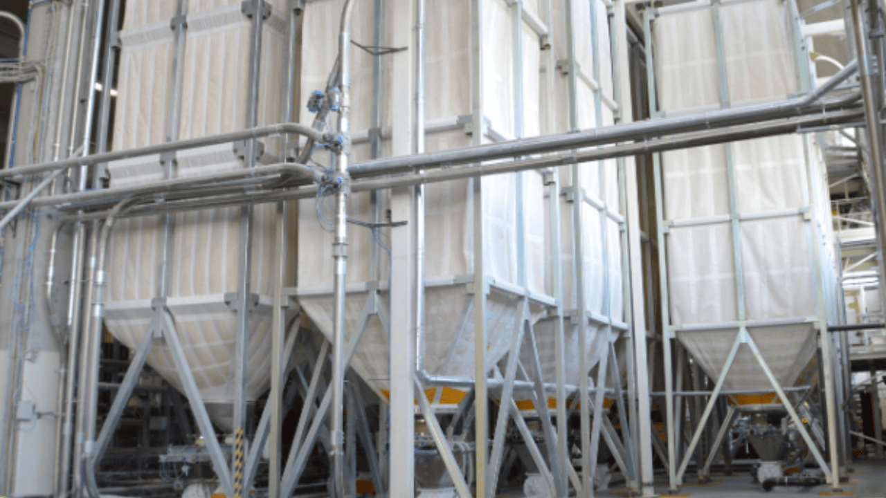 Fabric silos for food flours