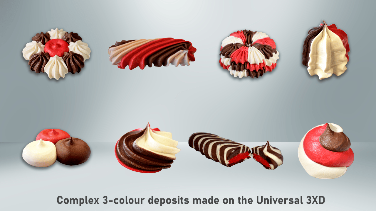 Universal 3DX three-colour deposits