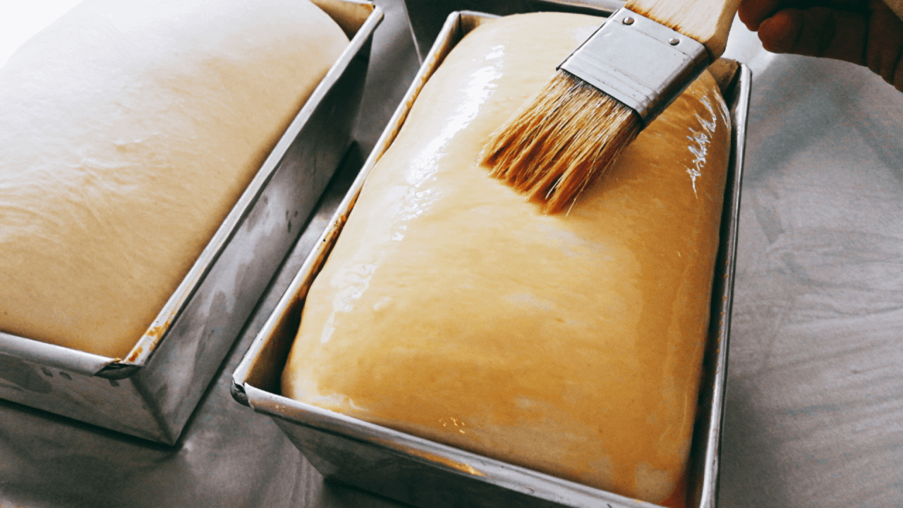 Bakery products brushed with Golden Glow (vegan egg wash alternative)