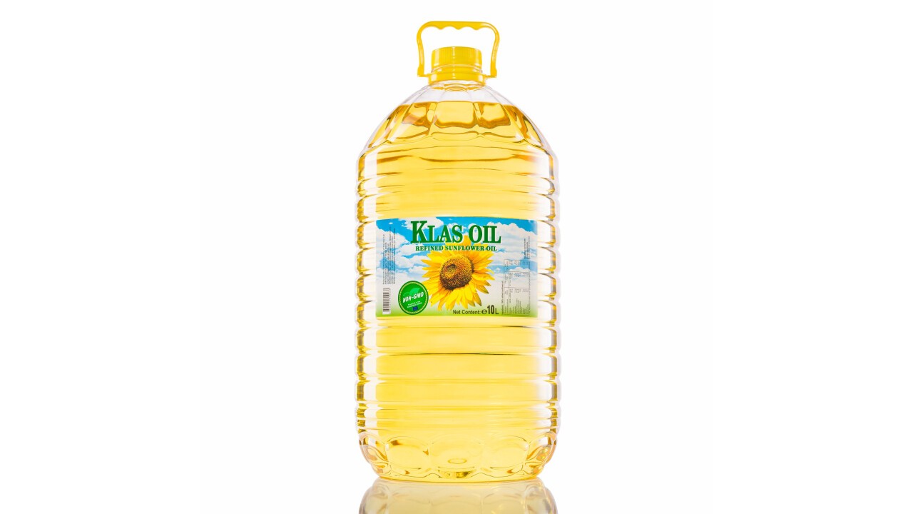 Refined sunflower oil in PET bottle 10 liters