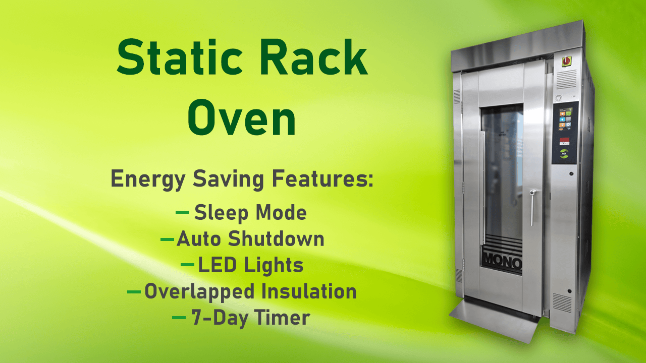 MONO Equipment's NEW energy saving Static Rack Oven 
