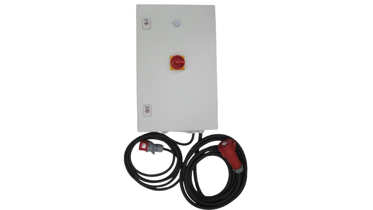 Included accessories: control cabinet with supply and discharge cable