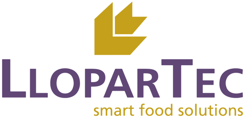 LloparTec logo with a yellow geometric symbol above the name LloparTec in purple letters and the slogan “Smart Food Solutions” in yellow below.